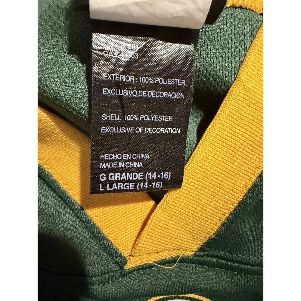 GREEN BAY PACKERS JERSEY YOUTH LARGE AARON RODGERS KIDS NFL LARGE